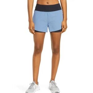 On Running Women's Athletic Shorts in Blue and Black